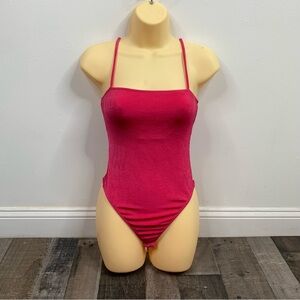 Victorias‎ Secret Pink Thong Bodysuit Cami Straps